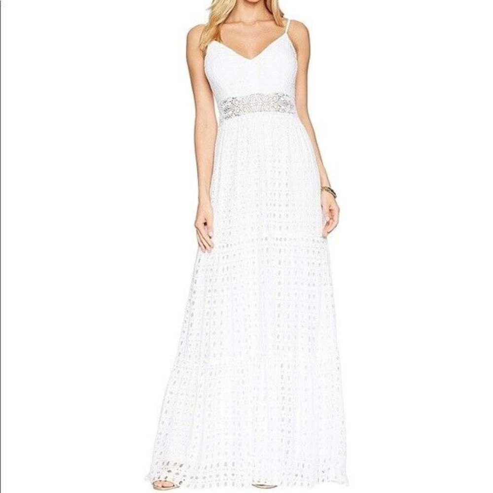 Lilly Pulitzer Brand New NO TAGS Melody Maxi Dress Size 8 Eyelet White